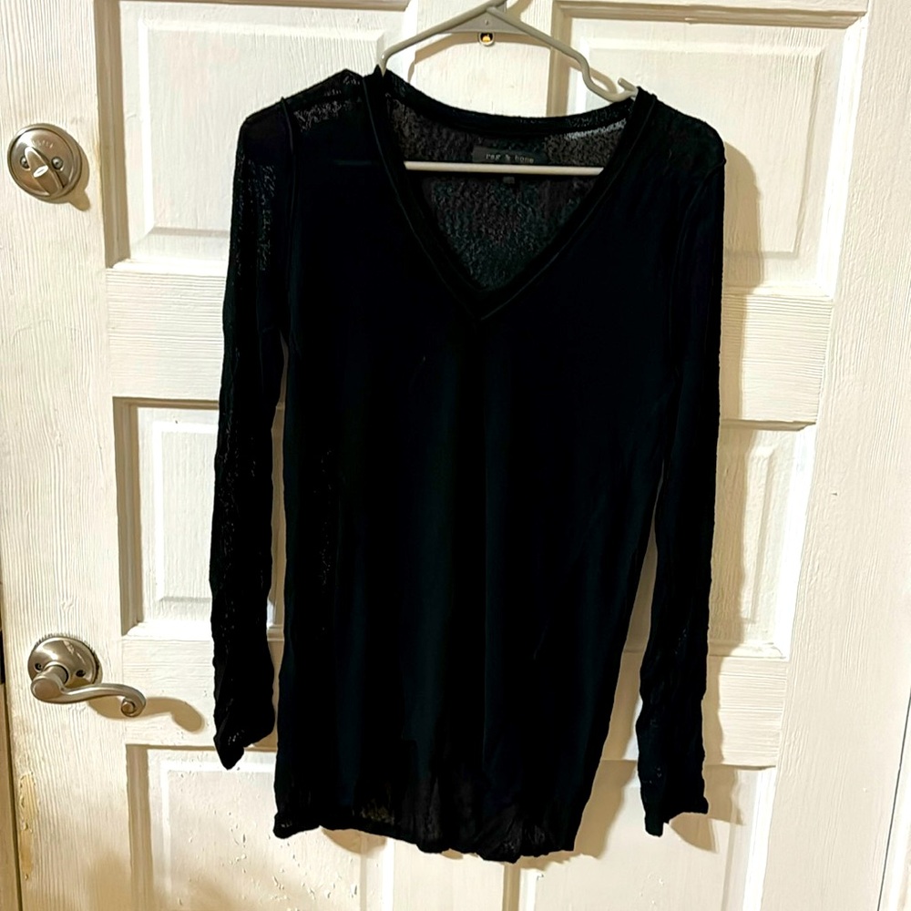 Rag & Bone V neck Black Sweater